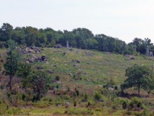 This was the view the Confederate soldiers had as they attempted to take Little Round Top.