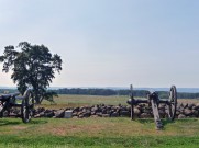 The Union guns fired on the Confederate soldiers when they began their charge on July 3.